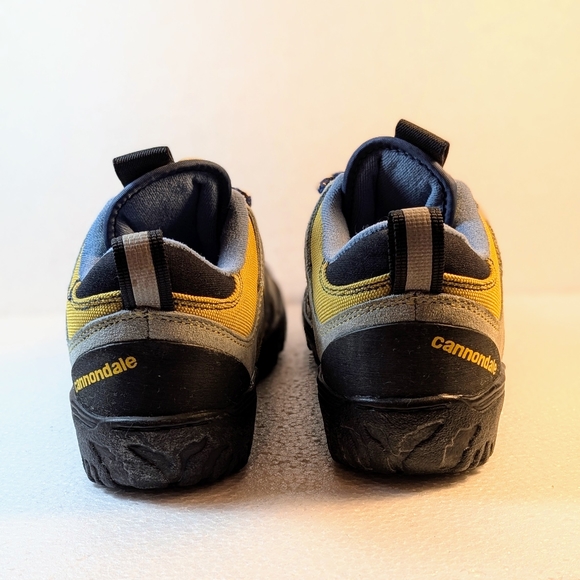 NWOB Cannondale Mountain Bike Shoes Womens 9.5 US Blue/Gold Comfortable Clipless - Picture 7 of 9